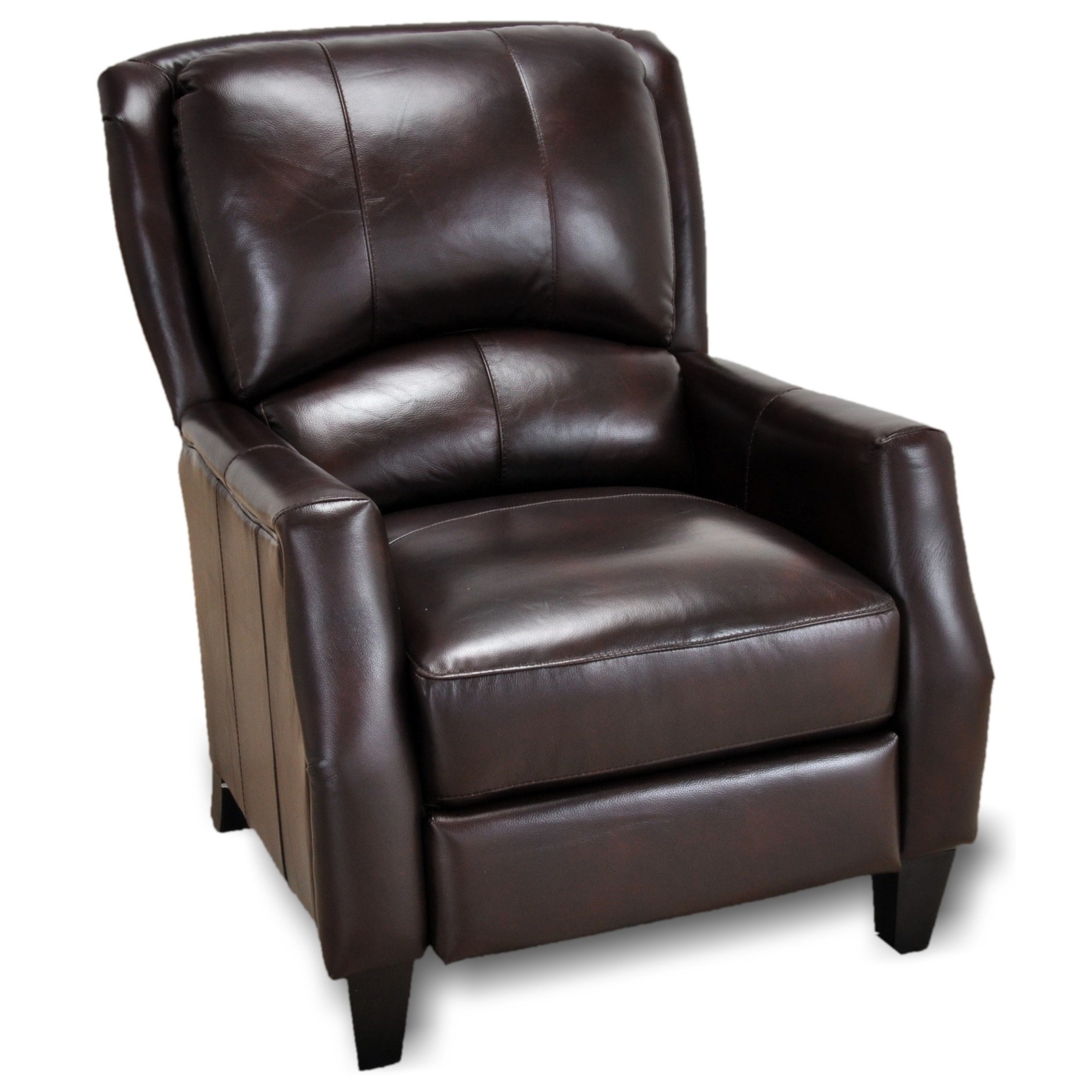 Franklin Franklin Recliners Cosmo Push Back Recliner with Wooden Legs in Contemporary Style